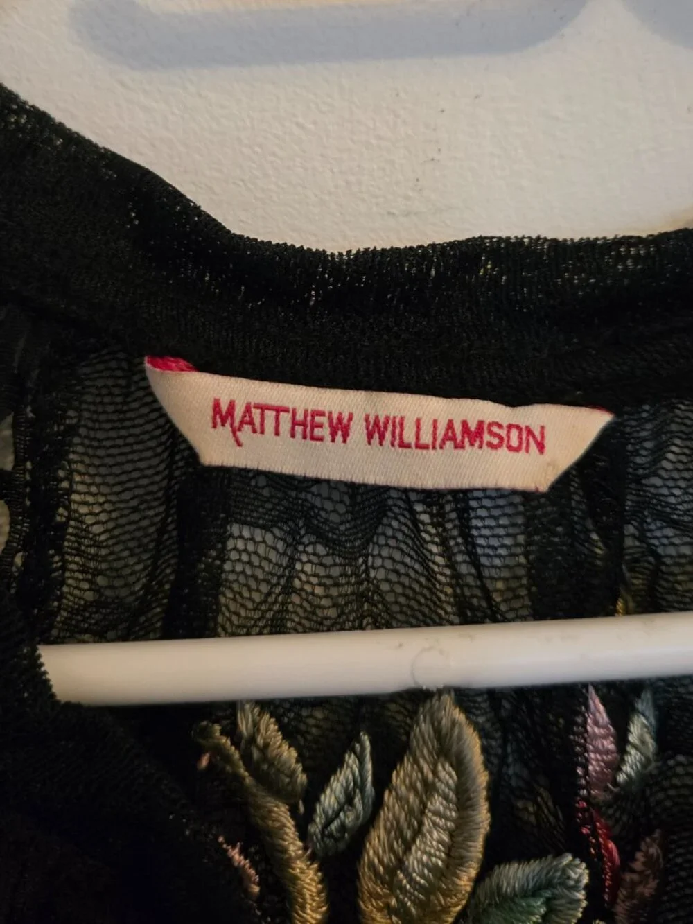 Vintage Matthew Williamson Romantic Poet Blouse Black Lace Size 8 Small - Picture 5 of 8